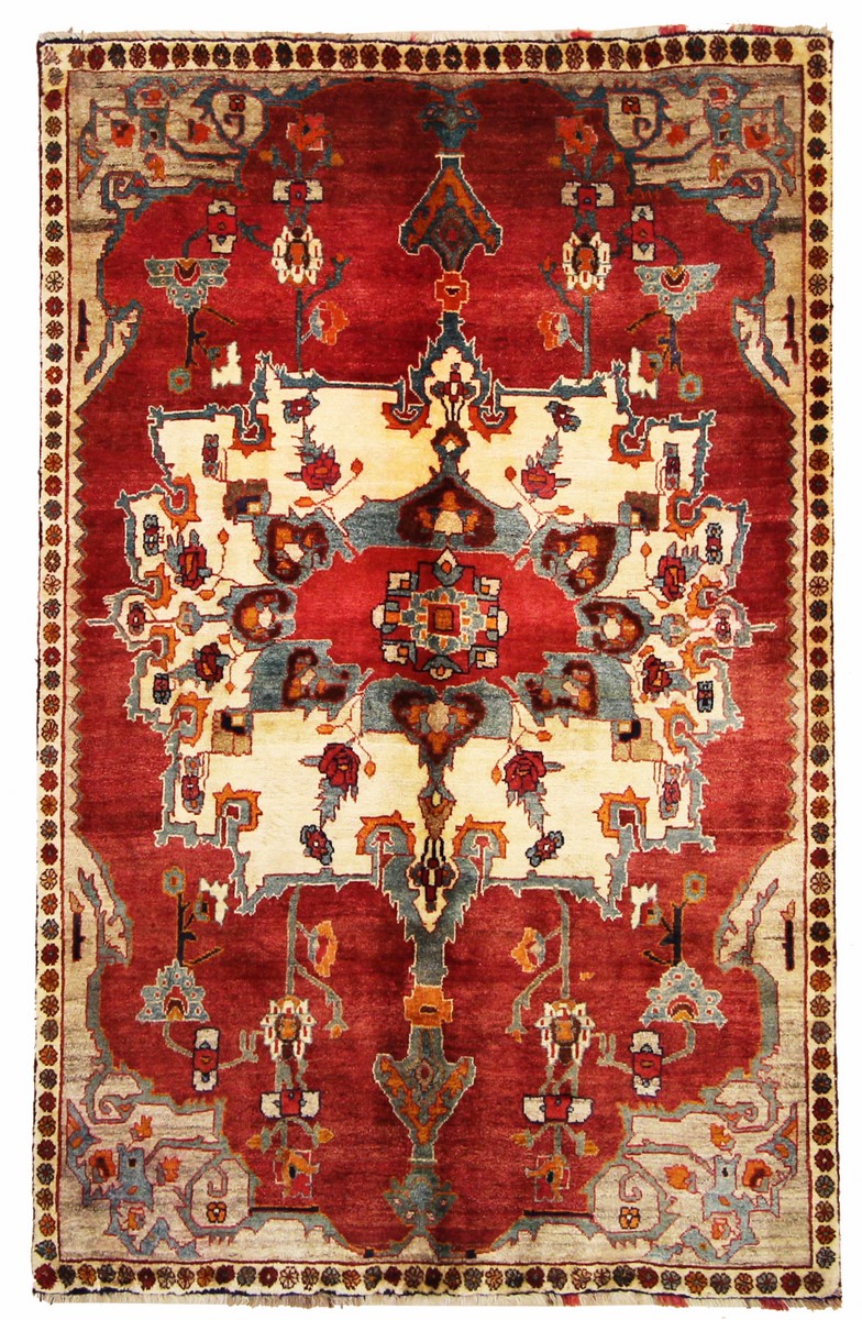 Persian Rug Ghashghai 7'10"x4'10" 7'10"x4'10", Persian Rug Knotted by hand